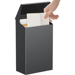 Uniclife Mailboxes for Outside, Wall Mount Mailbox, Metal Mail Box, Mail Boxes for House Outside, Black Small Mailbox, Modern Drop Box for Outdoor Office Home, (No Locking Mechanism)