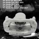 cciyu Front Left Brake Caliper Assembly w/Bracket 19B2660 2013-2015 For Acura For ILX,2003-2017 For Honda For Accord,2013-2021 For Honda For Civic,2016 For Honda For CR-Z,2013-2014 For Honda For Fit