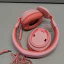 MIDOLA Kids Headphone Wired Volume Limited 85/94dB Over-Ear/On-Ear Foldable Headset with Microphone Hearing Protection Headphones for Toddler Boy Girl Child School Learning Pad Tablet Pink