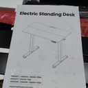 ErGear Height Adjustable Electric Standing Desk, 48 x 24 Inches Sit Stand up Desk, Memory Computer Home Office Desk, Black, 47.2 X 23.6 Inches