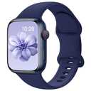 Sport Silicone Band Compatible with Apple Watch Bands 40mm 38mm 41mm 44mm 45mm 42mm 49mm Women Men,Soft Wristband Waterproof Replacement Sport Strap for iWatch Bands Series 9 8 7 6 5 4 3 2 1 SE Ultra