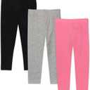 HonestBaby Baby-Girls Multipack Leggings Skinny, Flare and Cargo Pants Organic Cotton for Infant Baby Girls, Toddlers, Little Kids