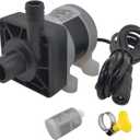 DC 12V submersible pump 210GPH 18W durable fountain water pump, head 5M with filter, suitable for pond fountain, hydroponics, aquarium fish tank, solar water circulation system