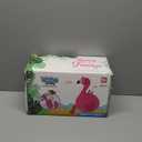 iPlay, iLearn Bouncy Pals Kids Flamingo Hopper Ball, Inflatable Bouncing Animal Hopping Toys, Pink Plush Ride on Bouncer, Outdoor Indoor Active Jumping, Birthday Gift for 3 4 5 6 Year Old Girl Toddler