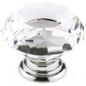 Richelieu Hardware BP87765014011 Bolzano Collection 2-inch (50 mm) Crystal and Chrome Modern Cabinet and Drawer Knob for Kitchen, Bathroom, and Furniture