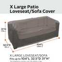 Classic Accessories Ravenna Water-Resistant 104 Inch Patio Sofa/Loveseat Cover, Patio Furniture Covers
