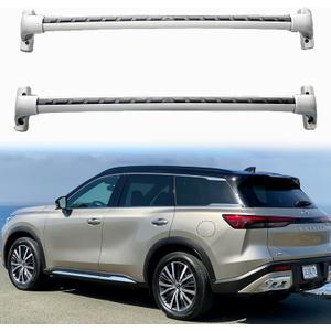 Roof Rack Cross Bars 220 lbs for 2022-2026 Infiniti QX60 (Silver) | Need Roof Rails, Heavy Duty Aluminum Crossbar, Easy Install, Low-Profile, Rustproof, for Cargo/Kayak/Bike/Snowboard, 2-Pack ﻿
