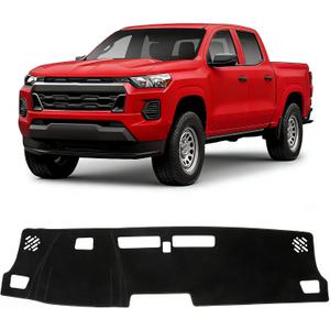 KUST Black Dash Cover for 2023-2025 2026 Chevy Chevrolet Colorado/GMC Canyon Non-Slip Dashboard Cover Polyester Interior Accessories for Colorado/Canyon Custom Fit Dash Mat Sunshade No Glare