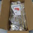 CANMEIJIA Modern Sputnik Chandelier, Ceiling Light Fixture Flush Mount 6-Lights Gold Chandeliers for Living Room Bedroom Dining Room Kitchen, Mid Century Chandeliers, E26 Base, Bulbs Not Included