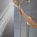 Delta Saylor 17 Series Brushed Gold Dual-Function Shower Faucet Set with In2ition 2-in-1 Dual Shower Head with HandHeld Spray Combo, Valve Trim Kit, Champagne Bronze T17235-CZ-I (Valve Not Included)