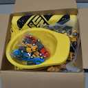 Sratte 55 Pieces Construction Vehicle Birthday Party Favors Supplies Set, Construction Theme Hats Goodie Bags Stickers Bracelets and Truck Toys Bulk for Kids Award Party Supplies