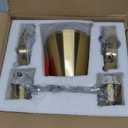 Gold Battery Operated Wall Sconces Set of Two with Remote, Rechargeable Battery Powered Wall Lights, 3 Color Temperature, Dimmable, Modern Wireless Wall Lamps for Bedroom Living Room Hallway