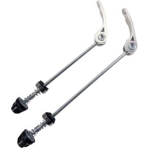 DEER U Road Mountain Bicycle MTB Wheel Hub Front and Rear Skewers Quick Release Clip Bolt Lever Axle QR 145/180 mm, a Pair (Silver)