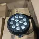QTX | Rechargeable Mini LED PAR Light Powerful 12 x 1.5W LEDs & Up To 6 Hours Life From One Single Charge | Black