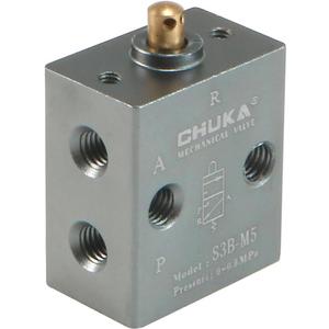 uxcell 2 Position 3 Way M5 Manual Handle Control Pneumatic Solenoid Mechanical Valve,S3B-M5