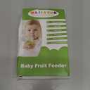 WAJIAYON Baby Fruit Feeder Pacifier - 5 Pack | 2 Mesh Infant Food Feeder Pacifier & 1 Baby Food Dispensing Spoon | Fresh Fruit Teethers for Babies |Shower Gifts for Boys and Girls (Pink & Green)