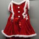 SOMSOC Mrs Santa Claus Costume Christmas Outfits For Women With Cape Santa Halter Dress Socks Balloons Xmas Cosplay (Medium)