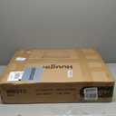 Huuger Narrow End Table with Charging Station, USB-C Port, Fluted Nightstand with Storage Cabinet, Back Rack, Side Table for Small Spaces, 13.4  23.6 Inch Night Stand with Storage, Natural