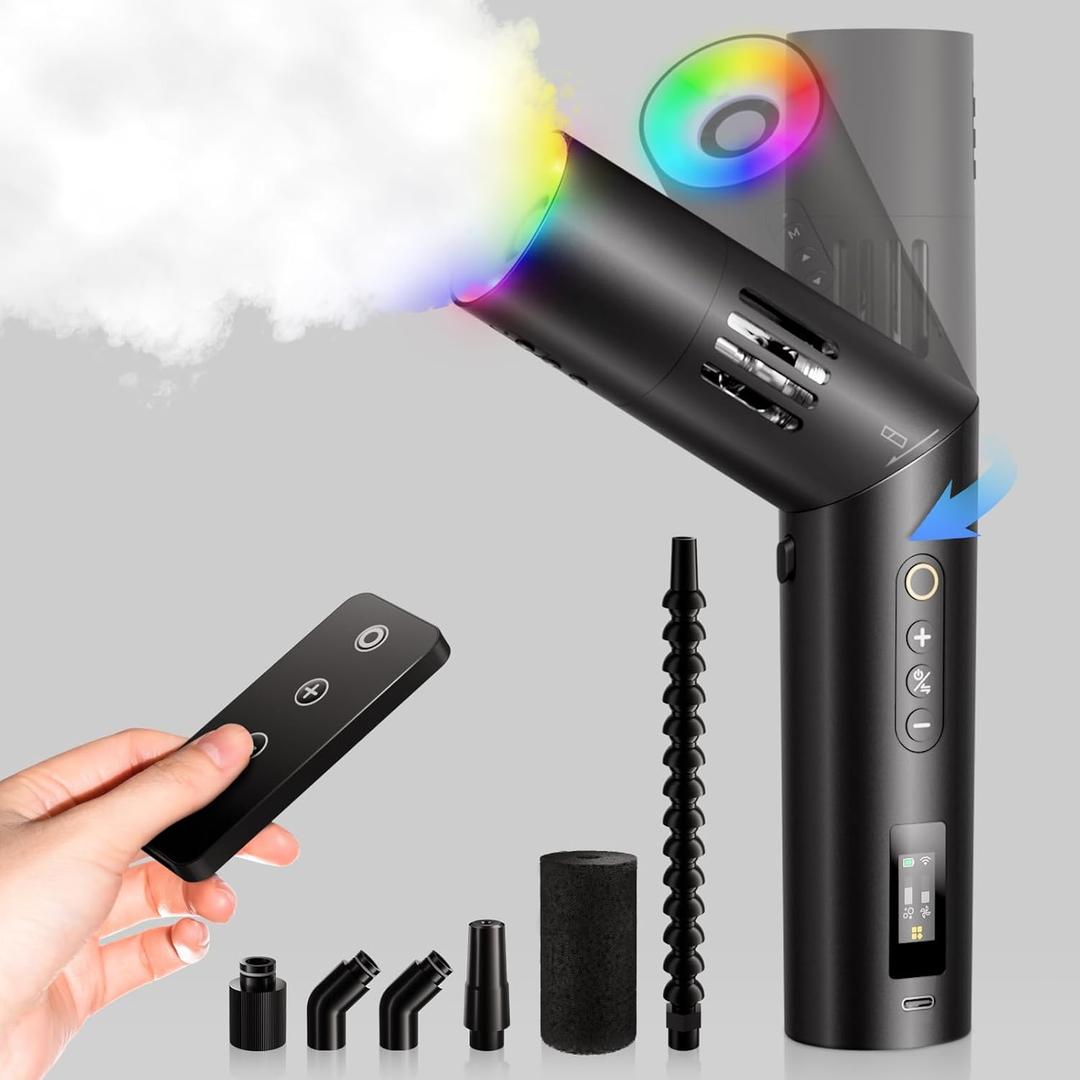 COLBOR CF5 Portable Fog Machine, 40W Mini Handheld Smoke Machine for Photography with Remote Control, Small Fogger Haze Maker for Indoor Outdoor Halloween Party Cosplay, Rechargeable Fog Machine (CF5  Pro Fog (Stronger Output))