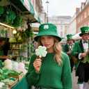 EVKILKJS St Patricks Day Hat Shamrock Hat Trendy Comfortable Textured Foldable Unisex Green