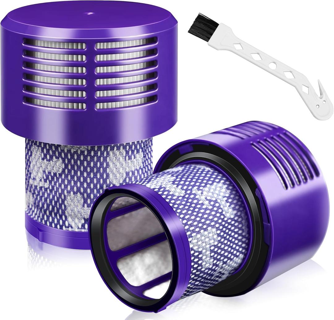 Funmit V10 Filters Replacement for Dyson V10 Cyclone Series, V10 Absolute, V10 Animal, V10 Total Clean, V10 Motorhead, SV12 Vacuum Cleaner, Replaces Part # 969082-01, 2 Pack