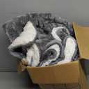 Bedsure GentleSoft Sherpa Fleece Blankets Queen Size for Bed - Thick and Warm Throw for Women and Men, Soft Fuzzy Plush Queen Blanket for Winter, Grey, 90x90 Inches