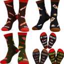 Funny Food Socks for Man and Woman,6 Pcs Food Lovers Fun Cozy Crazy Novelty Fashion Cotton Socks
