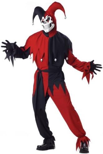 California Costumes Men's Adult- Red Evil Jester Costume Large