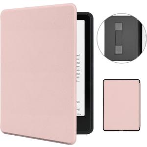 MOROCK Case for All-New 7" Kindle Paperwhite and Colorsoft Paperwhite Signature Edition(12th Generation-2024 Released),Premium Lightweight PU Leather Cover with Hand Strap, Auto Wake/Sleep, Pink