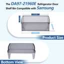 DA97-21912A DA63-11219A Refrigerator Door Shelf Bin Compatible with Samsung, Replace AP7022676 PS16624066 EAP16624066