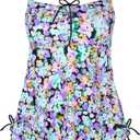 JINXUEER Plus Size Swimsuit Tankini Set Two Pieces Bathing Suits with Boyshort Bottom Swimwear for Women, 10