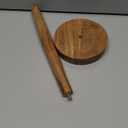 NIRMAN Acacia Wood Paper Towel Holder Decorative Countertop Standing Rolls Holder for Kitchen, Toilet, Pantry and Bathroom (5" x 5" x 12")