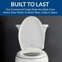 BEMIS 790TDGSL Commercial Heavy Duty Closed Front Toilet Seat with Cover, Industrial No Slam Seat with Secure Installation, Made in USA, Round, White
