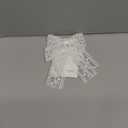 White Lace Hair Bow Clips for Women Bridal Flower Girls Wedding Accessories Large Long Tail Ribbon Tulle Bow Barrettes Alligator Pins Baby Teens Toddler Kids Birthday Communion Gift 4" (2 Count (Pack of 1))