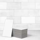 SUNWINGS 100-Sheet Subway Peel and Stick Backsplash Tile, 6" x 3" White Mixed Stone Composite Handmade Looks Self Adhesive Waterproof Wall Tile, Stick on Tiles for Kitchen Bathroom Shower Fireplace