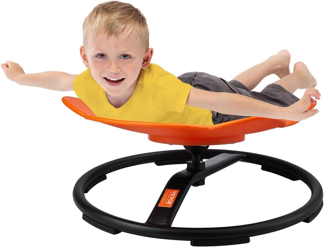 VEVOR Elephant Kids Swivel Chair, 220 LBS Capacity, 360 Spinning Chair, Autistic Kids Sensory Toy with Non-Slip Metal Base, Toddler Sit and Spin for Coordination Balance Focus Orange