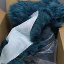 Teal Faux Fur Fabric Long Pile Mongolian by The Yard