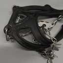 Azarxis Walk Traction Ice Snow Cleat Treads Grips Grippers Crampons Creepers with 19 Spikes for Shoes Boots Men Women Walking Climbing Hiking Fishing Heavy Duty Anti Slip Stainless Steel (Medium, 2# 24 Spikes)