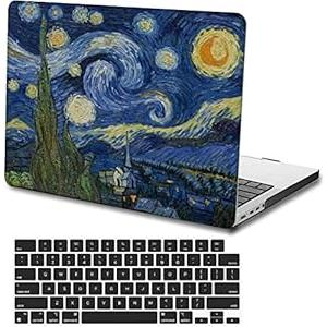 KSK KAISHEK Compatible with MacBook Air 13.6 inch Case 2022 Release A2681 M2 Chip with Liquid Retina Display Touch ID, Plastic Hard Shell Protective Case & Keyboard Cover, Van Gogh Starry Night