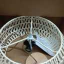 Boho Pendant Light,Dinning Room Light Fixture Rattan Chandelier Cream White Hanging Light Ceiling Mount Hand Woven Lamp Shade Bohemian Drum Chandelier Basket Light for Bedroom Kitchen Island Hallway