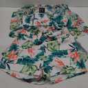 KEYUFANG Women 3 Piece Vocation Outfits Summer Suit Floral Kimono Cardigans Beach Cover Up Crop Cami Top Short Set L