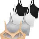 SALIA GIRL Sport Crop Cami Bras for Teens & Training Girls Bras with Adjustable Straps (Medium, 2299, Back Closure)