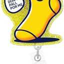 Pack of 3, Arakulago Nurse Medical Badge Reel Retractable Nursing Assistant Funny Please Don't Fall for Me RN CNA Badge Holder with ID Clip Accessories Glitter Acrylic Name Badge Clip Hospital ID Card JK63O