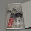 Foam Cannon Pro, Foam Cannon for Pressure Washer with 1/4" Quick Connector, Mini Soap Cannon with Adjustable Nozzle for car wash, Additional 1.1mm Orifice Nozzle (Black - Red)