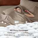Bedsure Deep Pocket King Sheet Set - Fits Mattresses Up to 21 Inches Thick - 4 Piece GentleSoft Bed Sheets, Moisture Wicking, Soft & Cooling Bedsheet & Pillowcases, Easy & Secure Fit, Brown