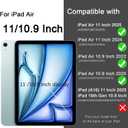 Akkerds Compatible with iPad Air 11 Inch Case 7th/6th Generation (M3/M2) 2025/2024, for iPad Air 5th/4th Generation Case 10.9 Inch 2022/2020 with Pencil Holder[Auto Sleep/Wake], Purple