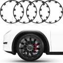 Model Y Rim Protector 21inch berturbine Wheels, Wheel Rim Protector ABS Guard Hubcap Cover Car Protection Tire Trim Rings for Tesla Model Y Exterior Accessories (Matte Black)