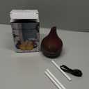 FULLBELL Cool Mist Humidifier, 300ML, 10-20 Hours Runtime, 7 Color Lights, 2 Modes, 24db Quiet, Black (Dark Brown-300ML)