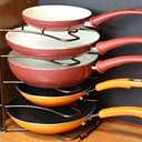 Deco Brothers Pan Organizer Rack for Kitchen Cabinet and Counter, Bronze