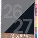 Rileys Academic Planner 2026-2027, Daily, Weekly & Monthly Planner, July 2026 - June 2027, Student Notes Pages, Twin-Wire Binding, Weekly Agenda for School & Work (8 x 6-Inches, Geographic, Black)